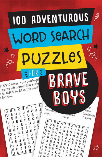 100 Adventurous Word Search Puzzles for Brave Boys - Gift Stronger